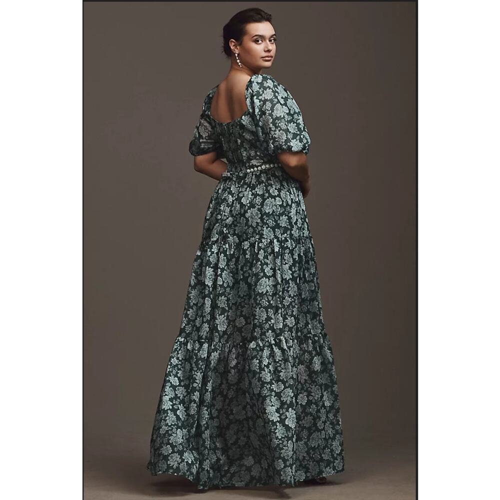 V. Chapman  Emma V-Neck A-Line Brocade Cutout Maxi Dress Size 2 NWT - Picture 6 of 13